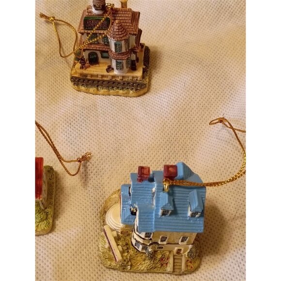 Liberty Falls Christmas Tree Ornament Set 6 Hand Painted L02 Vintage 90s - Picture 4 of 10